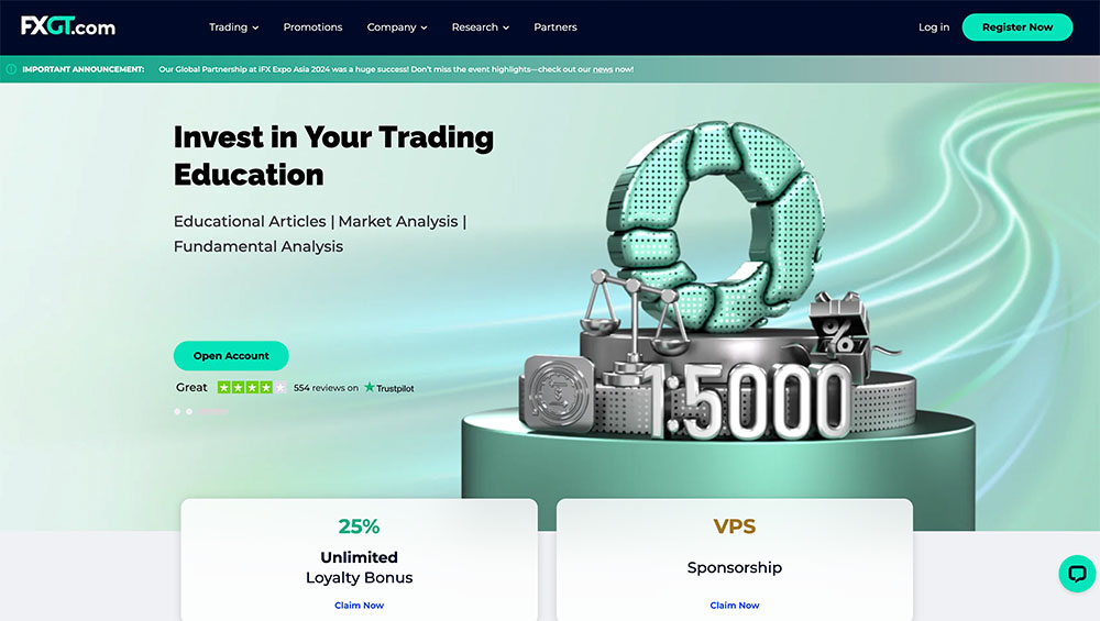FXGT Broker Website