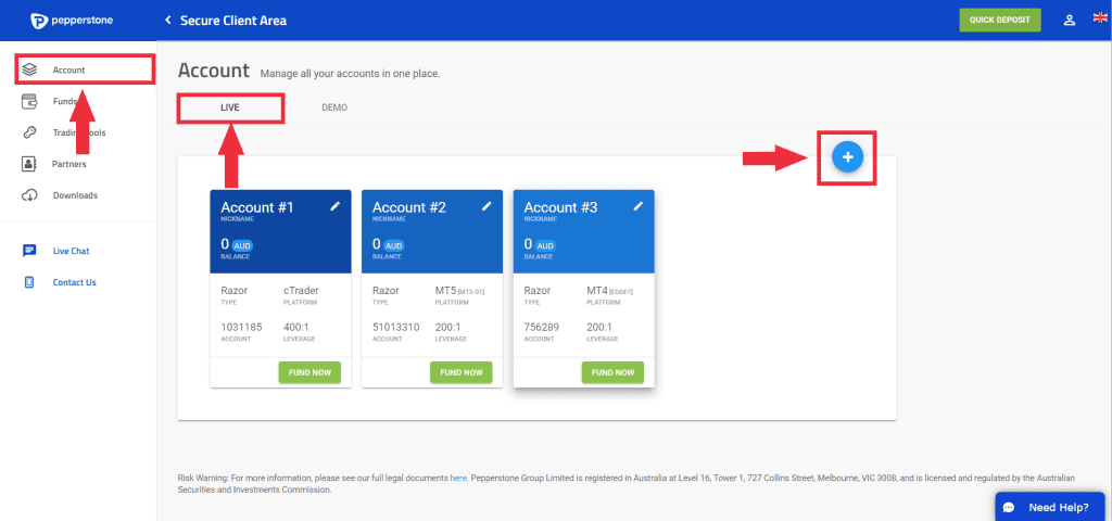 Pepperstone - Open Live Account