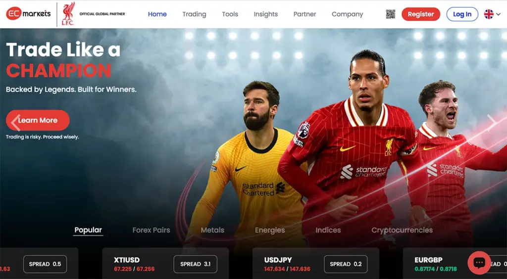 EC Markets and Liverpool FC Sponsors