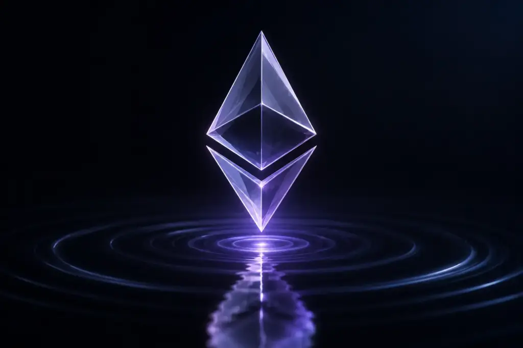 Glowing Ethereum symbol representing growing momentum across the crypto market beyond Bitcoin