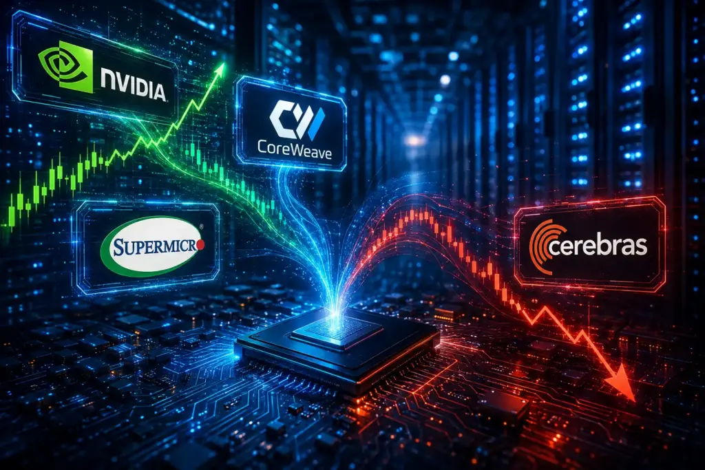 AI stocks diverge as investors assess companies benefiting from the artificial intelligence infrastructure boom